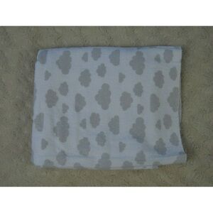 Gerber Gray White Clouds Print Baby Receiving Blanket Flannel Cotton